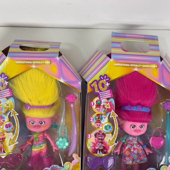 Trolls Band Together Fashion Doll, Hairsational Reveals Queen Poppy and Viva - Picture 6 of 13